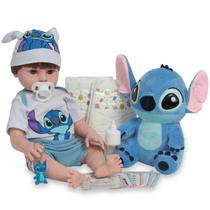 Boneco Bebê Reborn Realista Com Kit Acessórios Pelúcia Boneco Bebê Reborn Realista Com Kit Acessórios Pelúcia