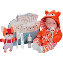Boneco Bebê Reborn Realista Menino Raposa Enxoval Completo Boneco Bebê Reborn Realista Menino Raposa Enxoval Completo
