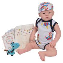 Boneco Bebe Reborn Realista Silicone 48cm Menino + Itens Boneco Bebe Reborn Realista Silicone 48cm Menino + Itens