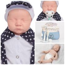 Boneco Bebê Reborn Recém Nascido Dormindo 100% Silicone Boneco Bebê Reborn Recém Nascido Dormindo 100% Silicone