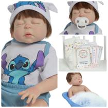 Boneco Bebê Reborn Recém Nascido Olho Fechado Fio a Fio Boneco Bebê Reborn Recém Nascido Olho Fechado Fio a Fio