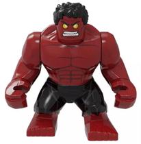 Boneco Big Blocos De Montar Big Hulk Vermelho - Mega Block Toys
