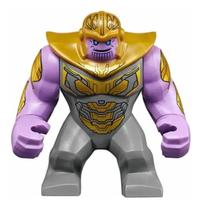 Boneco Big Blocos De Montar Thanos Vingadores Armadura Cinza