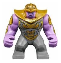 Boneco Big Blocos De Montar Thanos Vingadores Armadura Cinza