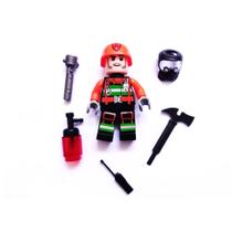 Boneco Block Heroes Bombeiros Missão Resgate Brinquedo Colecionável Infantil Polibrinq Presente