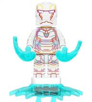 Boneco Bloco De Montar Iron Man Branco Mk50 Homem De Ferro