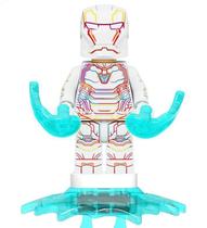 Boneco Bloco De Montar Iron Man Branco Mk50 Homem De Ferro