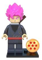 Boneco Blocos De Montar Black Goku Cabelo Rosa Dragon Ball