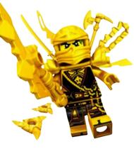 Boneco Blocos De Montar Cole Armas Douradas Ninja Go Ninjago