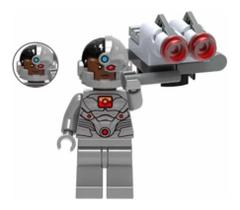 Boneco Blocos De Montar Cyborg Liga Da Justiça Dc - Mega Block Toys