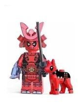 Boneco Blocos De Montar Deadpool Dog Samurai