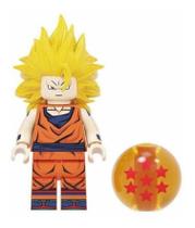 Boneco Blocos De Montar Dragon Ball Goku Super Sayan 3