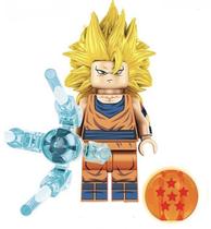 Boneco Blocos De Montar Dragon Ball Son Goku Orange