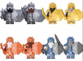 Boneco Blocos De Montar Exército Soldados Medieval Dwarf Boneco Blocos De Montar Exército Soldados Medieval Dwarf