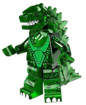 Boneco Blocos De Montar Godzilla Green Emerald