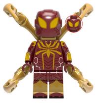 Boneco Blocos De Montar Homem Aranha Armadura Homem Ferro