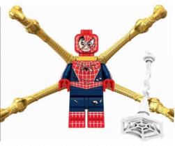 Boneco Blocos De Montar Homem Aranha Teia Dourada Damaged