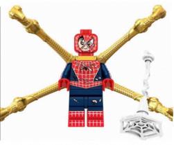 Boneco Blocos De Montar Homem Aranha Teia Dourada Damaged