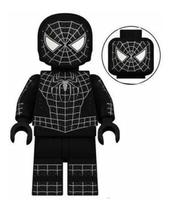 Boneco Blocos De Montar Homem Aranha Uniforme Preto