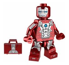 Boneco Blocos De Montar Homem De Ferro Mark V Mala Football Boneco Blocos De Montar Homem De Ferro Mark V Mala Football