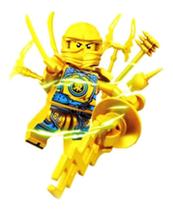 Boneco Blocos De Montar Jay Armas Douradas Ninja Go Ninjago