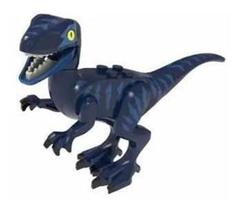 Boneco Blocos De Montar Jurássico Velociraptor Dinossauro