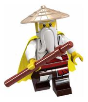 Boneco Blocos De Montar Mestre Wu Capa Ninja Ninjago