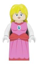 Boneco Blocos De Montar Minifigure Peach Nintendo Game Mario