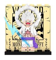 Boneco Blocos De Montar One Piece Nika Luffy White - WM