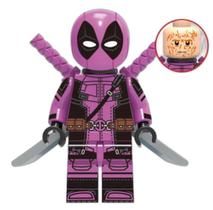 Boneco Blocos De Montar Pink Deadpool