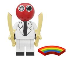 Boneco Blocos De Montar Red Game Rainbow Friends