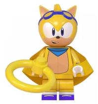 Boneco Blocos De Montar Sonic Ray Argola Boneco Blocos De Montar Sonic Ray Argola