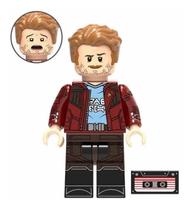 Boneco Blocos De Montar Star Lord Peter Quill Fita Cassete