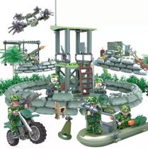 Boneco Blocos De Montar Super Kit Jungle Commandos Completo