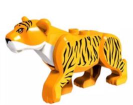 Boneco Blocos De Montar Tigre Animal Floresta