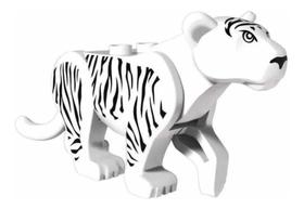 Boneco Blocos De Montar Tigre Branco Selva