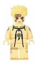 Boneco Blocos De Montar Uzumaki Naruto Modo Kurama