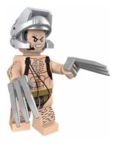 Boneco Blocos De Montar Wolverine Weapon X Marvel