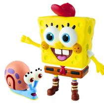 Boneco Bob Esponja E O Gary Original Em Vinil Infantil Articulado Kamp Koral Líder Brinquedos