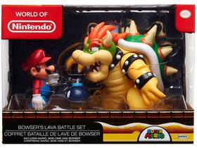 Boneco Bowsers Lava Battle Super Mario - com Acessórios 3 Unidades Candide