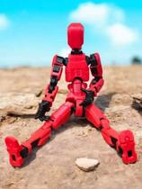 Boneco Brinquedo DESMONTADO 14 CM Articulado 3D Dummy 13 Vermelho