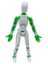 Boneco Brinquedo MONTADO Articulado 20 CM Figure 3D Dummy VERDE