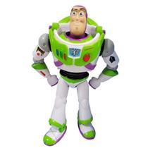 Boneco Brinquedo Toy Story Buzz Lightyear Articulado com Som - Etitoys