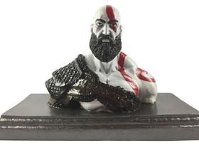 Boneco Busto Kratos God Of War 4 Em Resina Boneco Busto Kratos God Of War 4 Em Resina