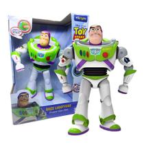 Boneco Buzz Lightyear Toy Story Original Articulado Com Som - Etitoys