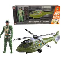 Boneco C/ Helicóptero Infantil Resgate Força Especial - Bs Toys