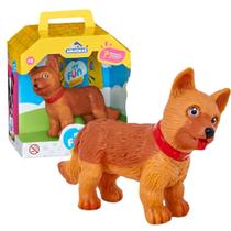 Boneco Cachorrinho Pastor +Pet Acessório Surpresa Adijomar