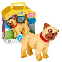 Boneco Cachorrinho PUG + Pet Acessório Surpresa Adijomar