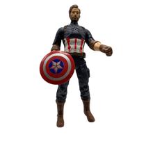 Boneco Capitão América 30cm - Super-Herói Marvel Avengers com Movimentos Articulados Boneco Capitão América 30cm - Super-Herói Marvel Avengers com Movimentos Articulados