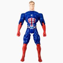 Boneco Capitão América Articulado 28cm Aventureiros Steve Boneco Capitão América Articulado 28cm Aventureiros Steve